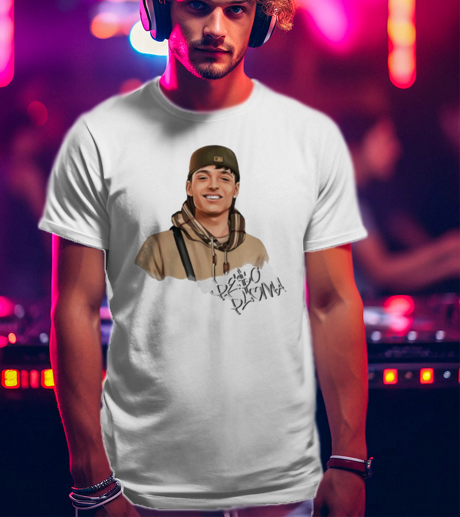 Hand Drawn Peso Pluma Casual Hoodie Portrait T-Shirt