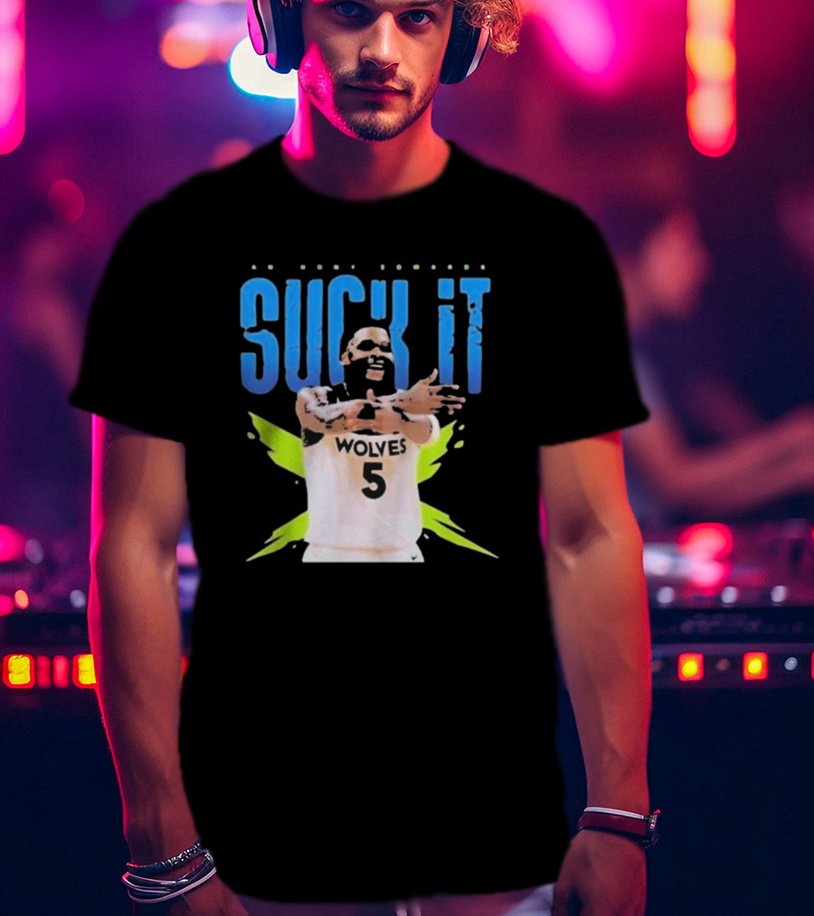 Anthony Edwards Wolves Basketball Suck It T-Shirt