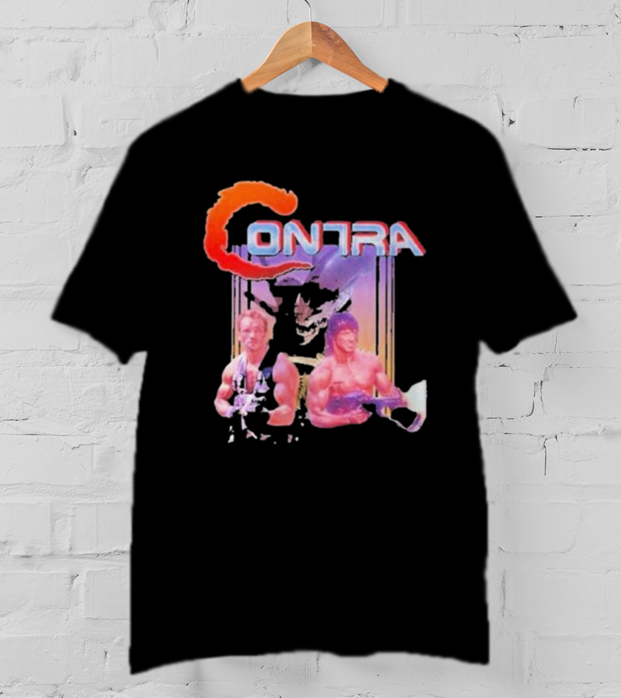 Contra Game Rambo The Terminator Fan Retro Gaming Iconic Duo T-Shirt