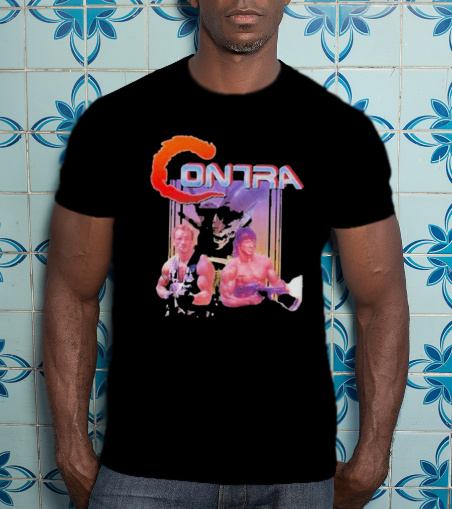 Contra Game Rambo The Terminator Fan Retro Gaming Iconic Duo T-Shirt
