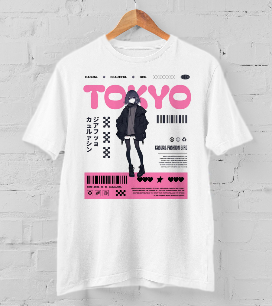 TOKYO Casual Beautiful Girl 2035 T-Shirt