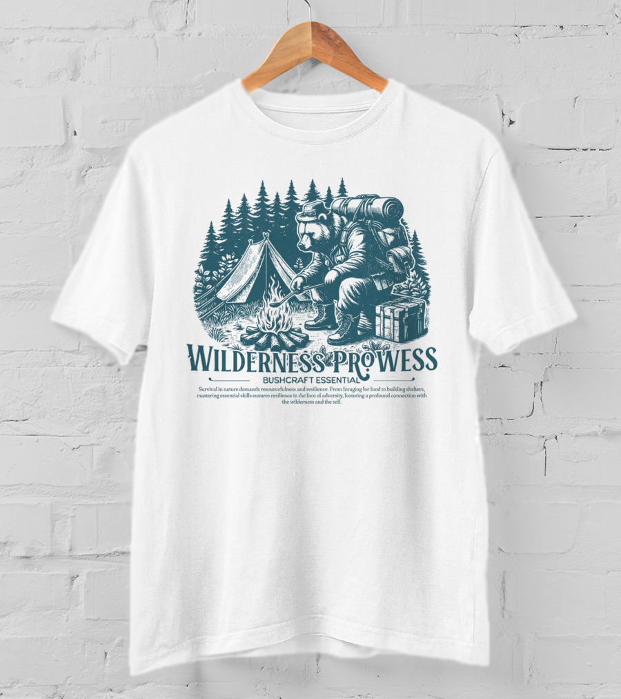 Wilderness Prowess Bushcraft Essential Survival In Nature Canvas T-Shirt