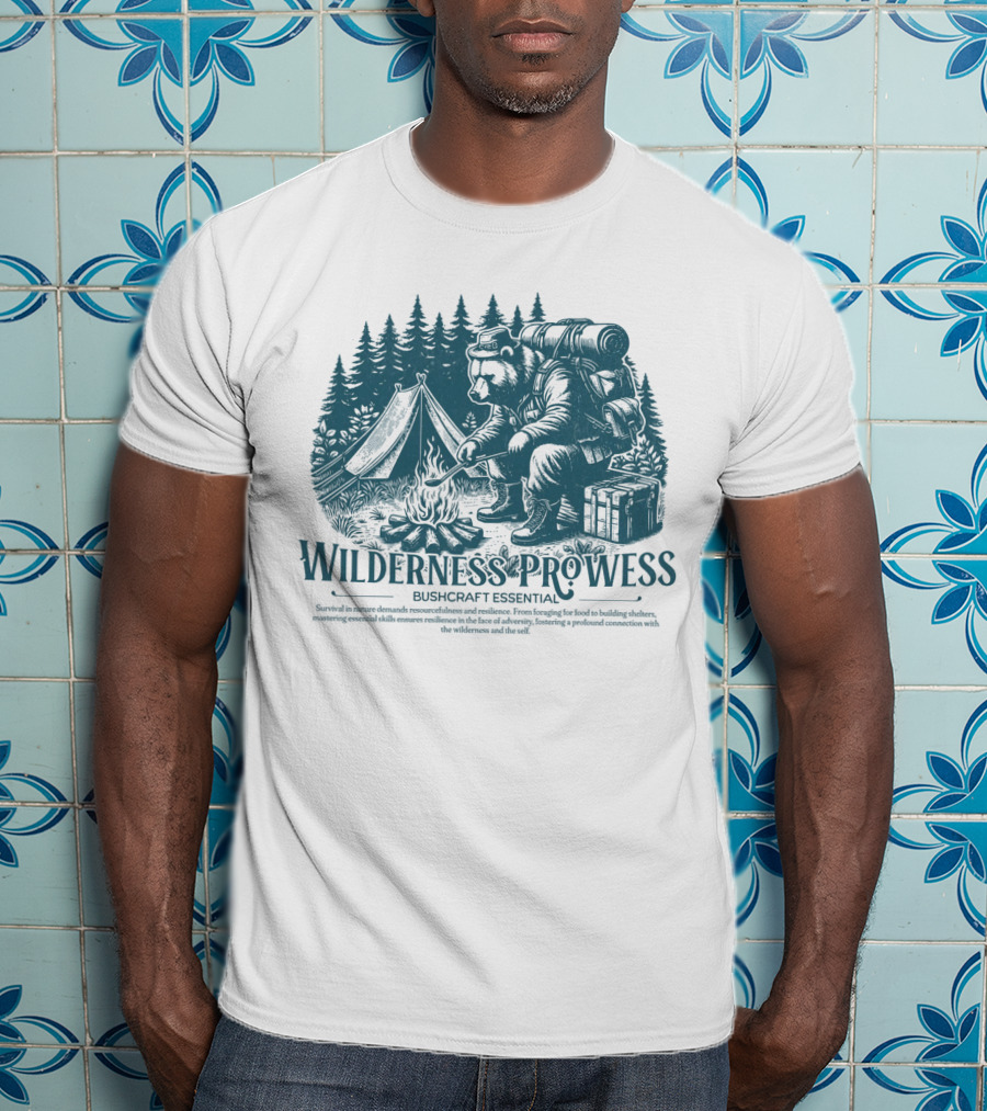 Wilderness Prowess Bushcraft Essential Survival In Nature Canvas T-Shirt