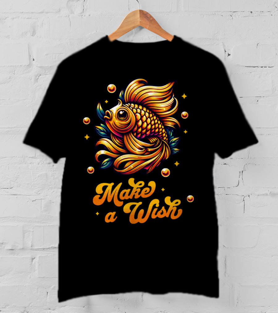 Golden Make A Wish Fish T-Shirt