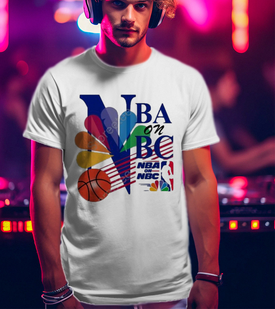 NBA On NBC Vintage Logo J. Kyle Mann Basketball T-Shirt