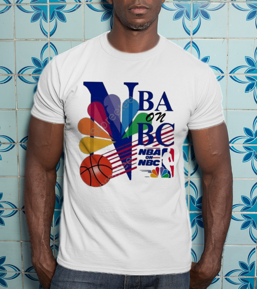 NBA On NBC Vintage Logo J. Kyle Mann Basketball T-Shirt