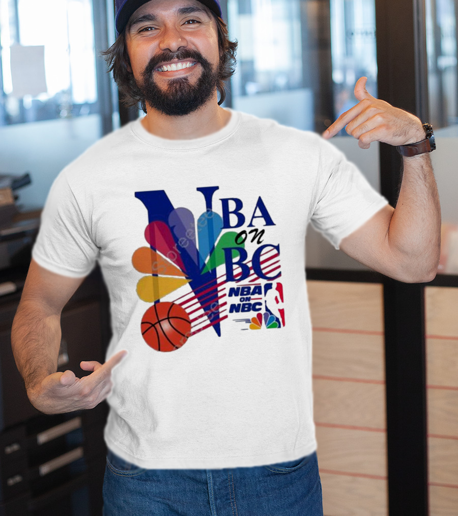 NBA On NBC Vintage Logo J. Kyle Mann Basketball T-Shirt