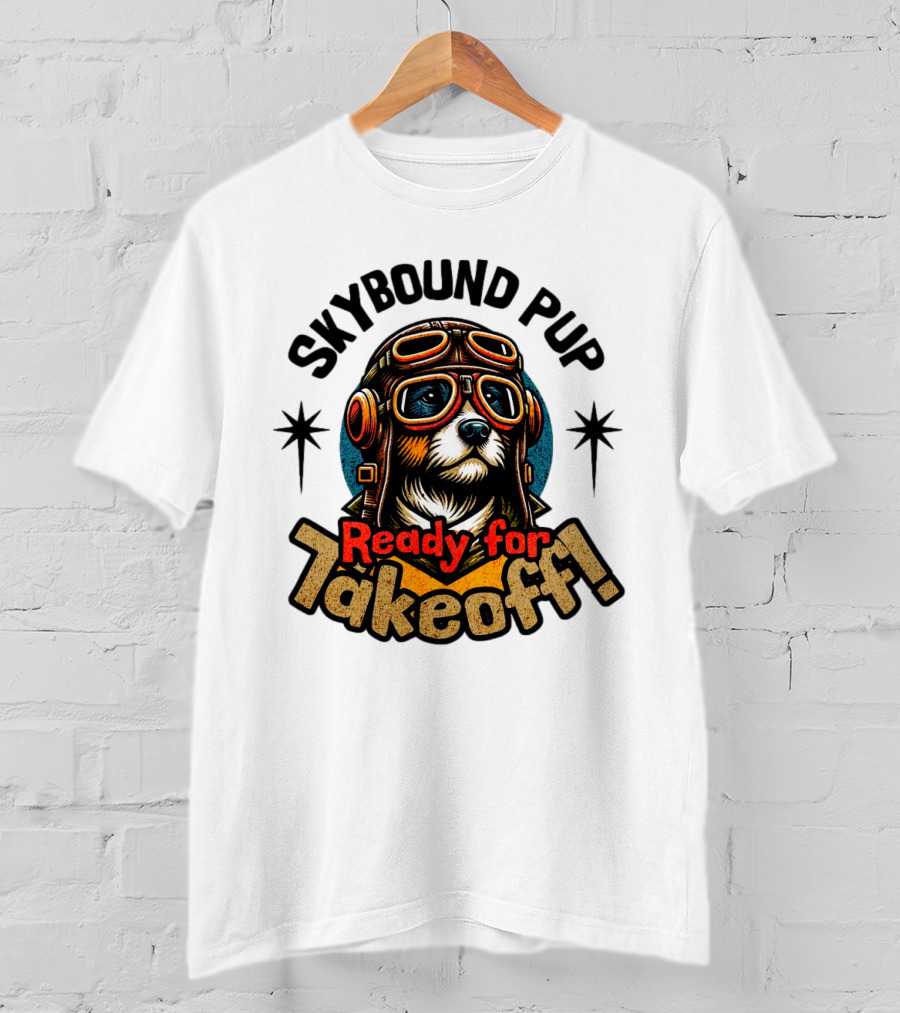Skybound Pup Ready For Takeoff T-Shirt