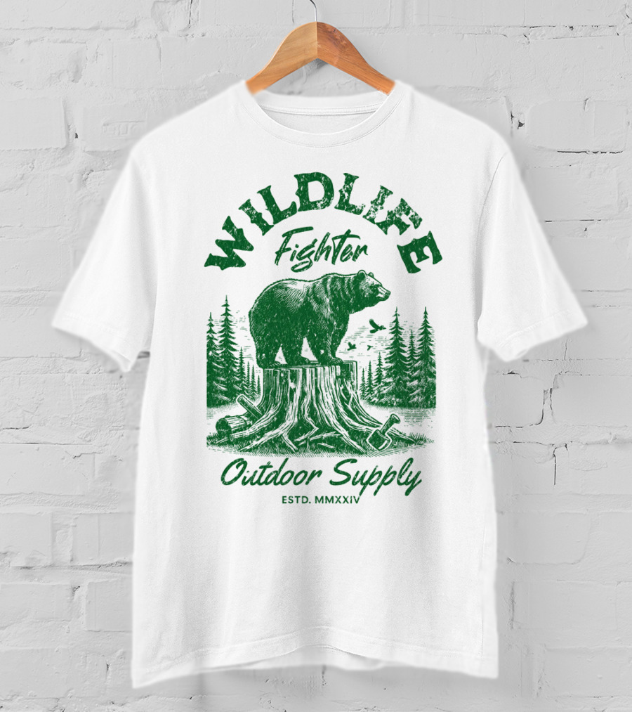 WILDLIFE FIGHTER OUTDOOR SUPPLY ESTD. MMXXIV T-Shirt