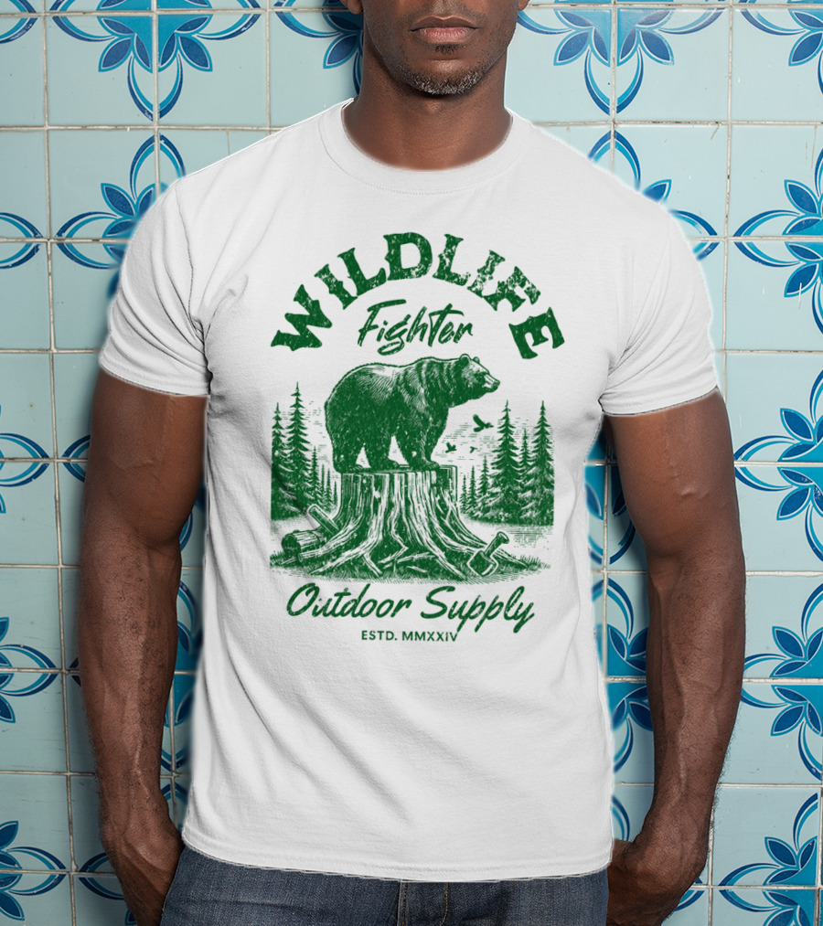 WILDLIFE FIGHTER OUTDOOR SUPPLY ESTD. MMXXIV T-Shirt