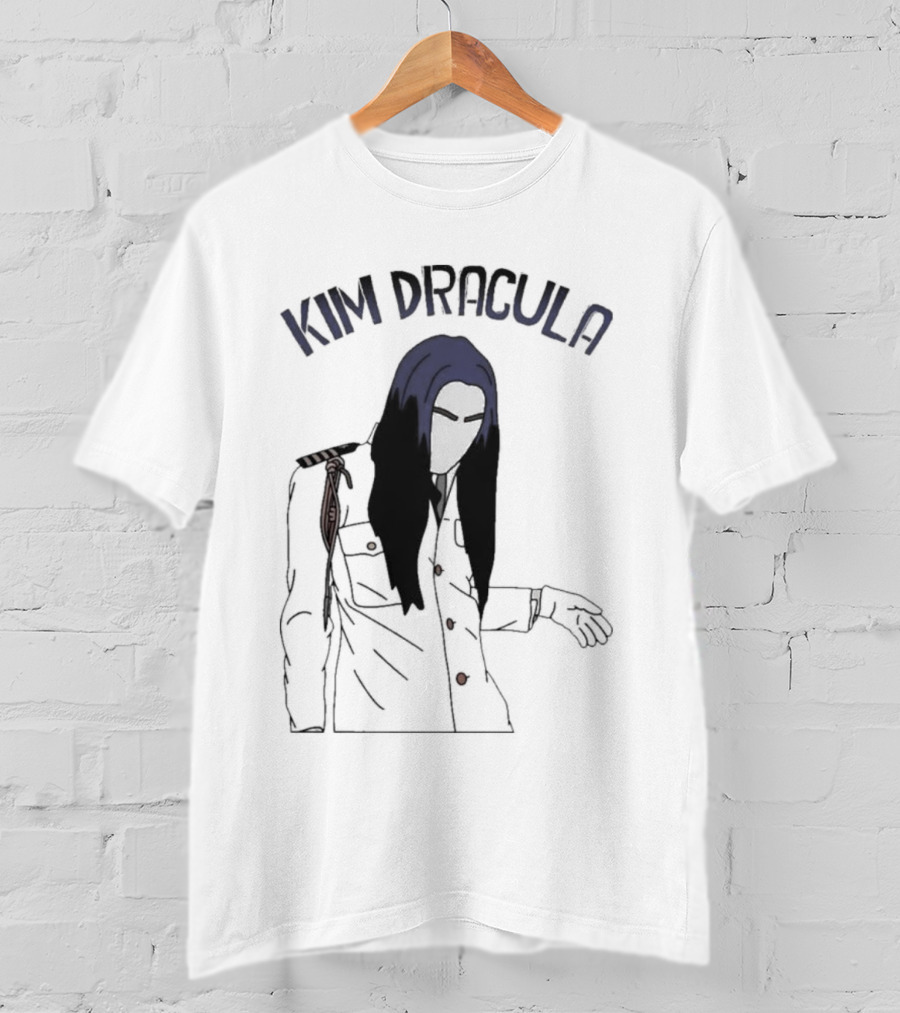 Kim Dracula Mysterious Long-Haired Figure In Military Jacket T-Shirt