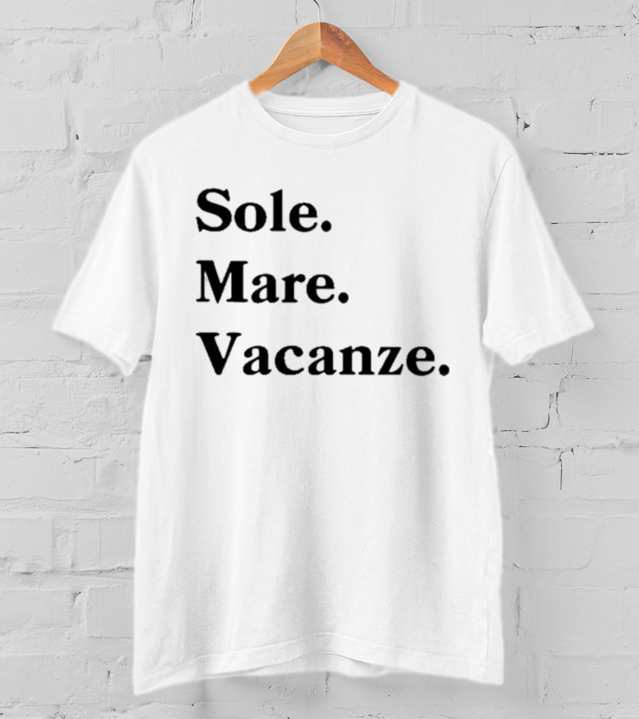 Sole Mare Vacanze Italian Beach Holiday T-Shirt