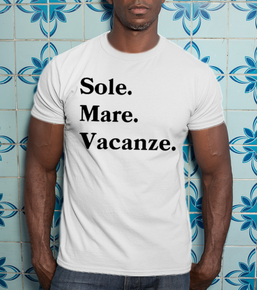 Sole Mare Vacanze Italian Beach Holiday T-Shirt