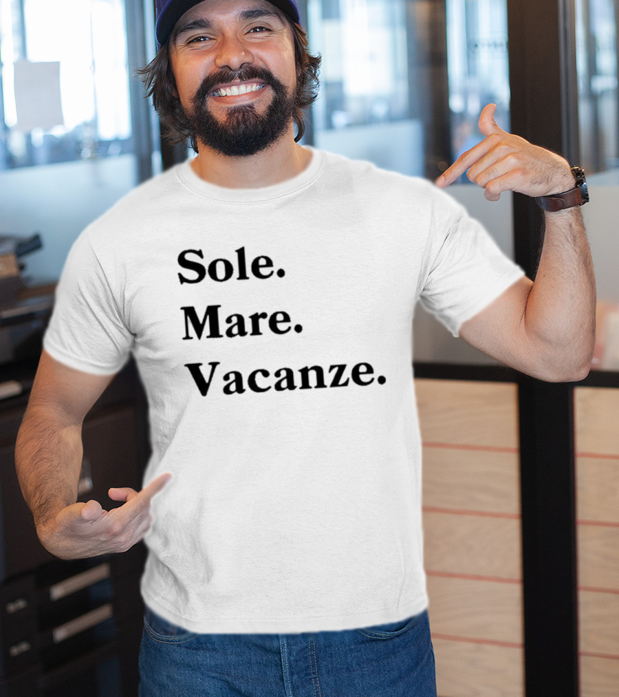 Sole Mare Vacanze Italian Beach Holiday T-Shirt
