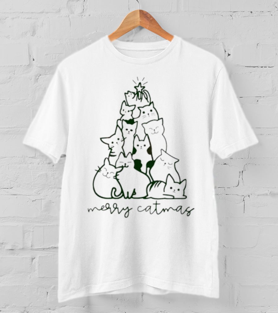 Funny Merry Catmas Cat Christmas Merry Catmas T-Shirt