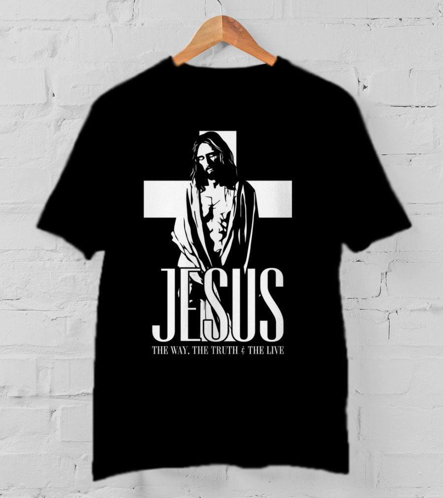 Jesus The Way The Truth And The Life Cross T-Shirt