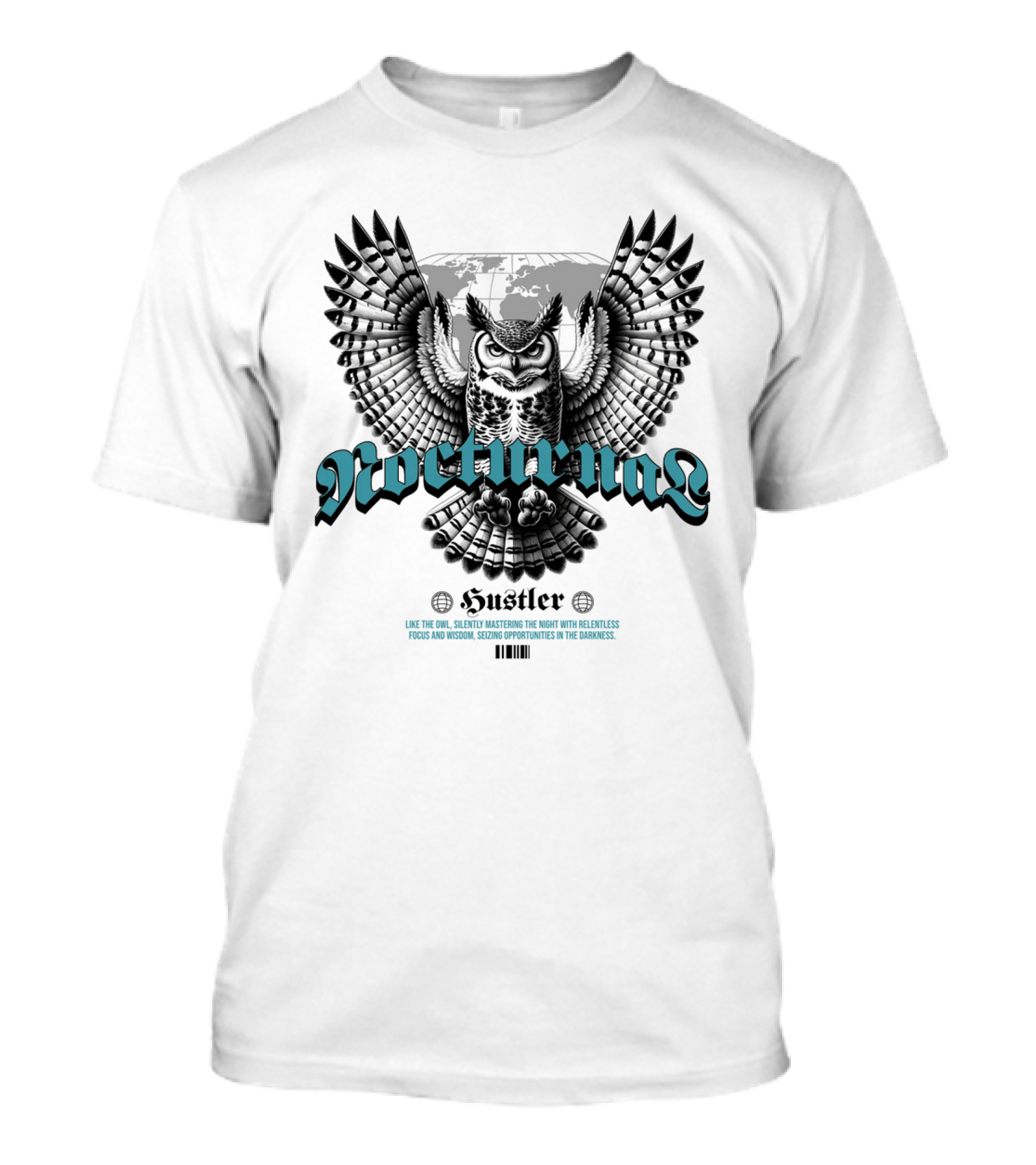 Nocturnal Owl Mastery With Relentless Hustler Focus T-Shirt