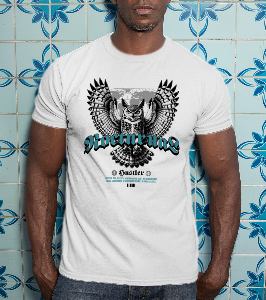 Nocturnal Owl Mastery With Relentless Hustler Focus T-Shirt