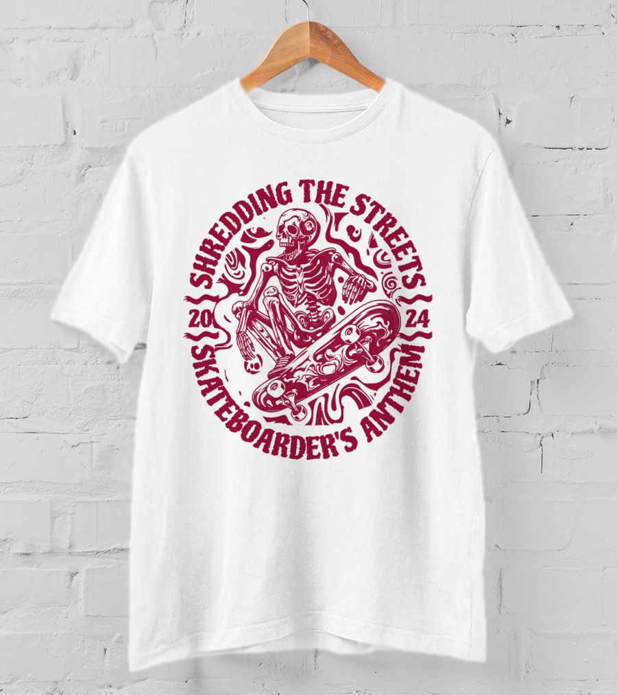Shredding The Streets Skateboarder's Anthem T-Shirt