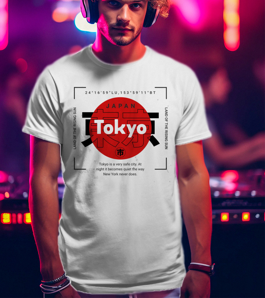Tokyo Japan Land Of The Rising Sun Safe City Quiet Night T-Shirt