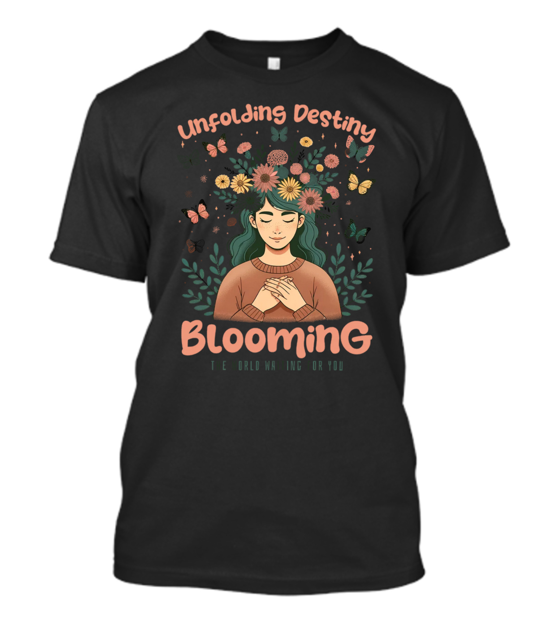 Unfolding Destiny Blooming The World Waiting For You T-Shirt