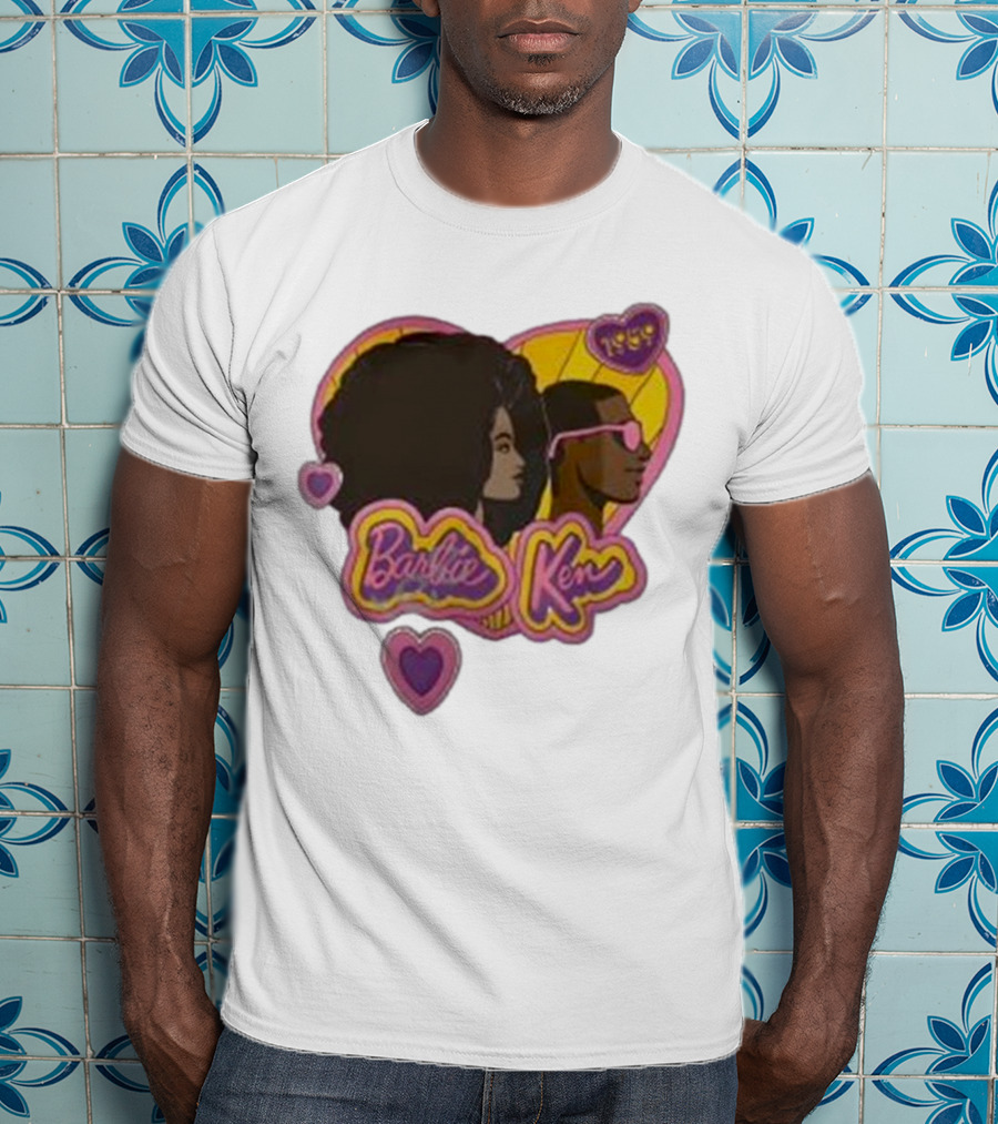 Barbie Ken 1959 New Movie Retro Heart Icons T-Shirt