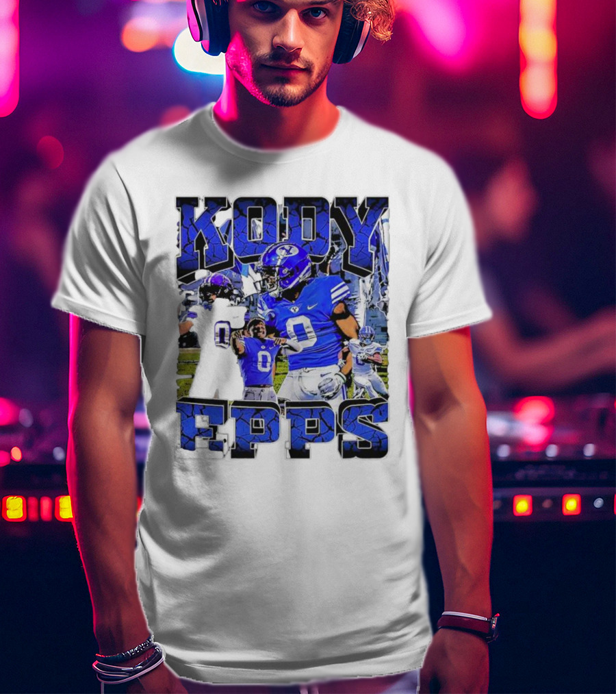 Kody Epps BYU Cougars Football Player Blue Uniform T-Shirt