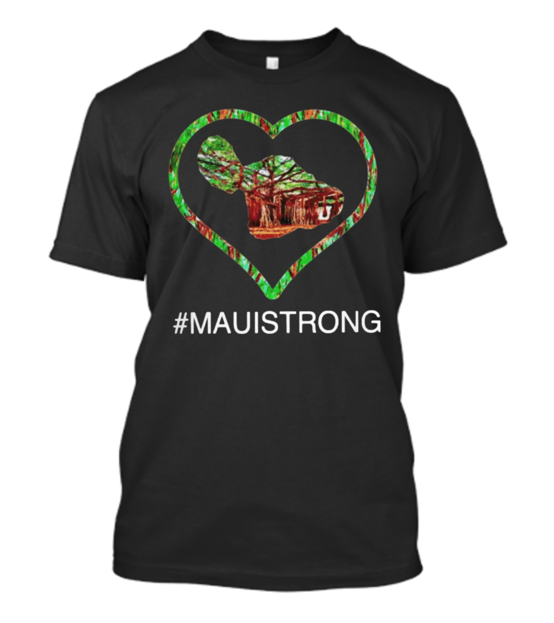 MAUISTRONG Heart Tree Map Resilience T-Shirt