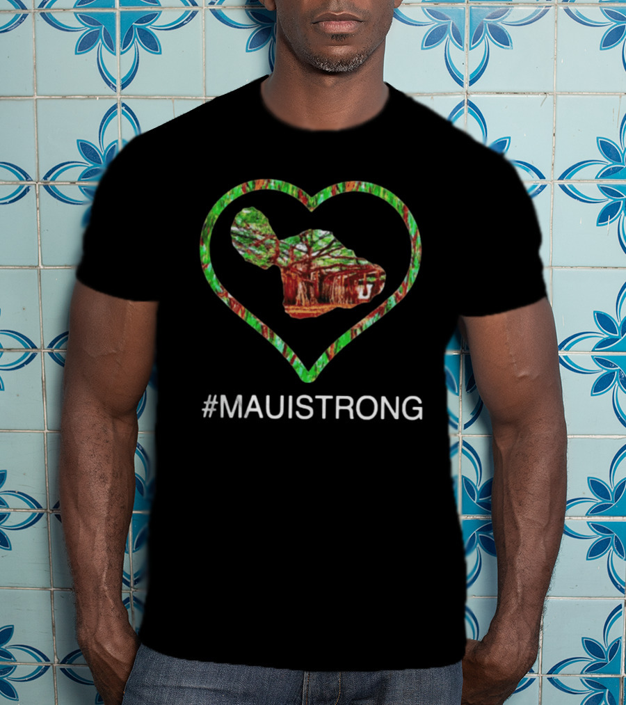 MAUISTRONG Heart Tree Map Resilience T-Shirt