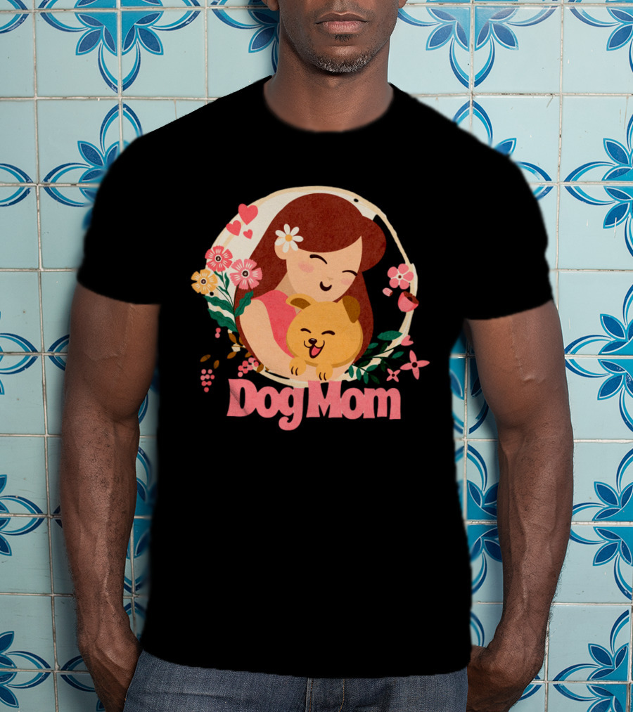 Dog Mom Flowers And Hearts Companion T-Shirt