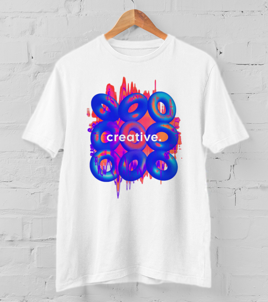 Creative Vivid Rings With Abstract Waveforms T-Shirt