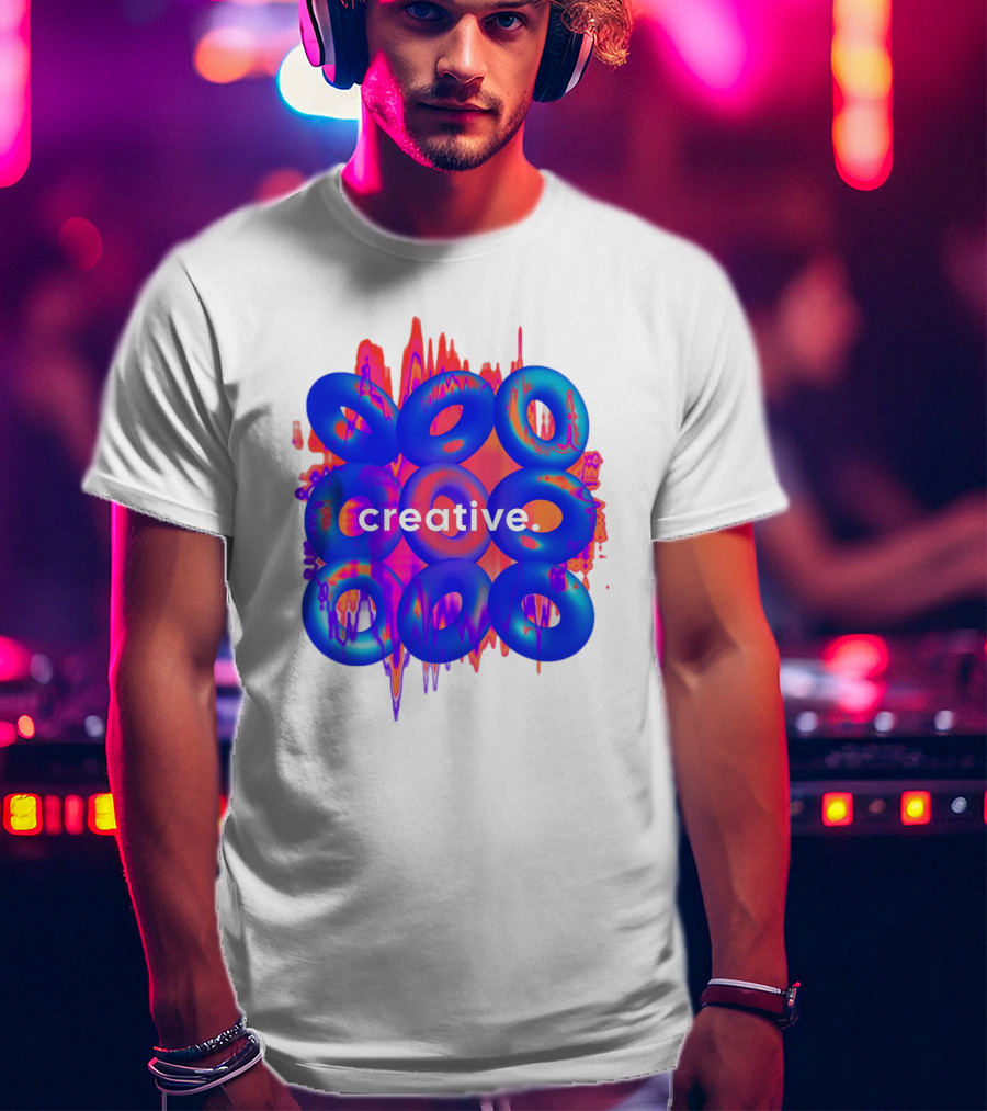 Creative Vivid Rings With Abstract Waveforms T-Shirt