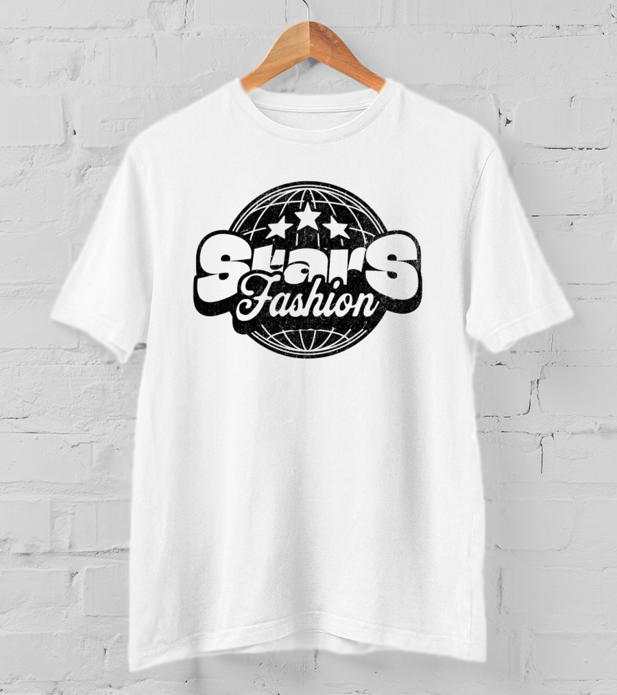 Stars Fashion Retro Globe Three Stars T-Shirt