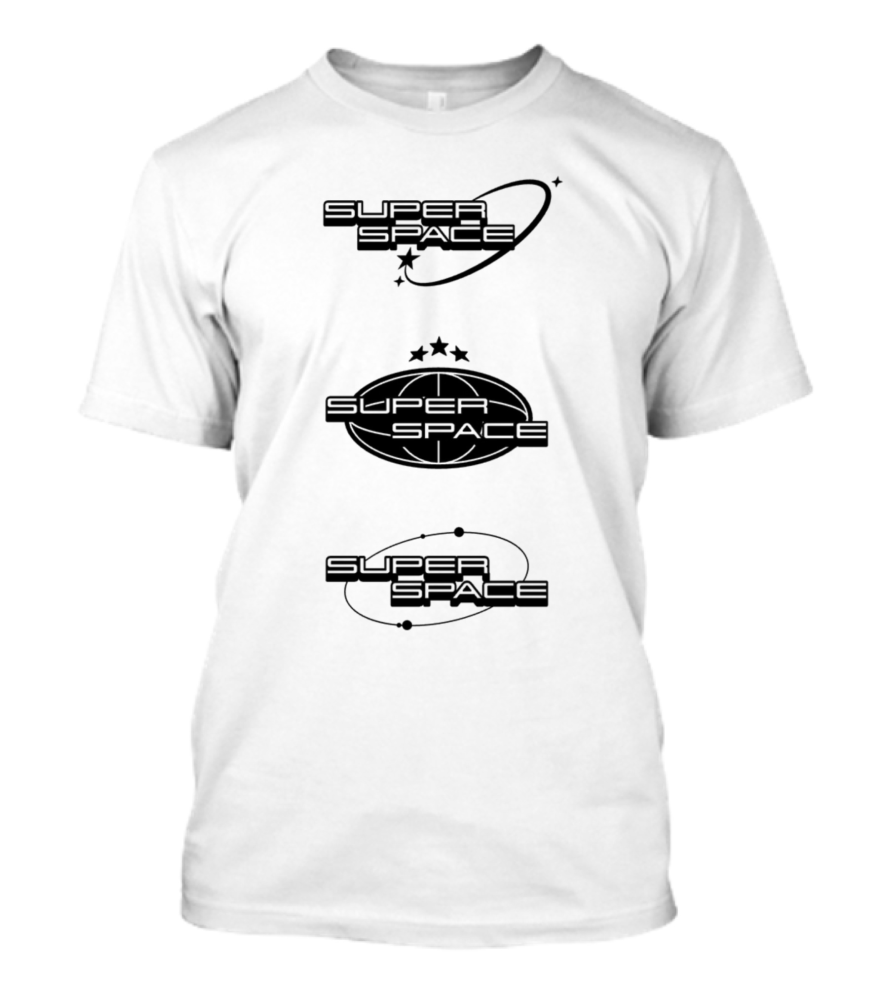 Super Space Y2K Stars And Orbits T-Shirt