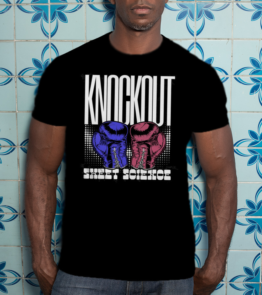 KNOCKOUT SWEET SCIENCE Boxing Gloves T-Shirt