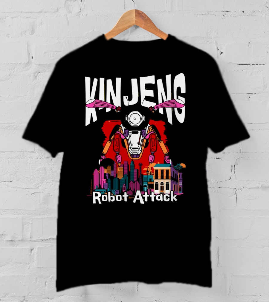 KINJENG Robot Attack Cityscape Adventure T-Shirt