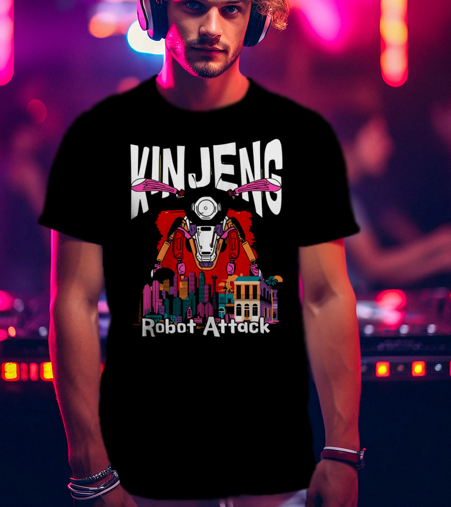 KINJENG Robot Attack Cityscape Adventure T-Shirt