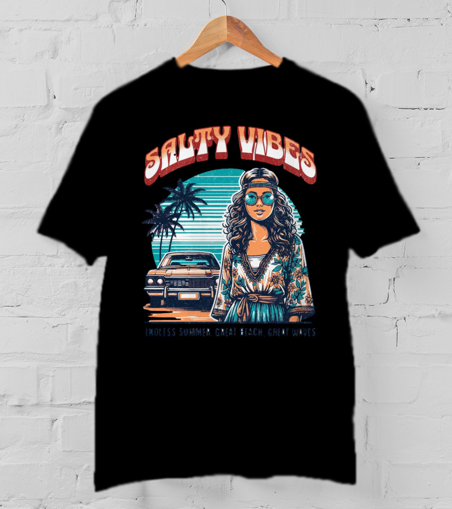 Salty Vibes Endless Summer Great Beach Great Waves T-Shirt