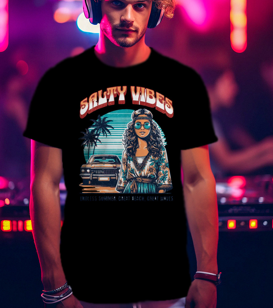 Salty Vibes Endless Summer Great Beach Great Waves T-Shirt