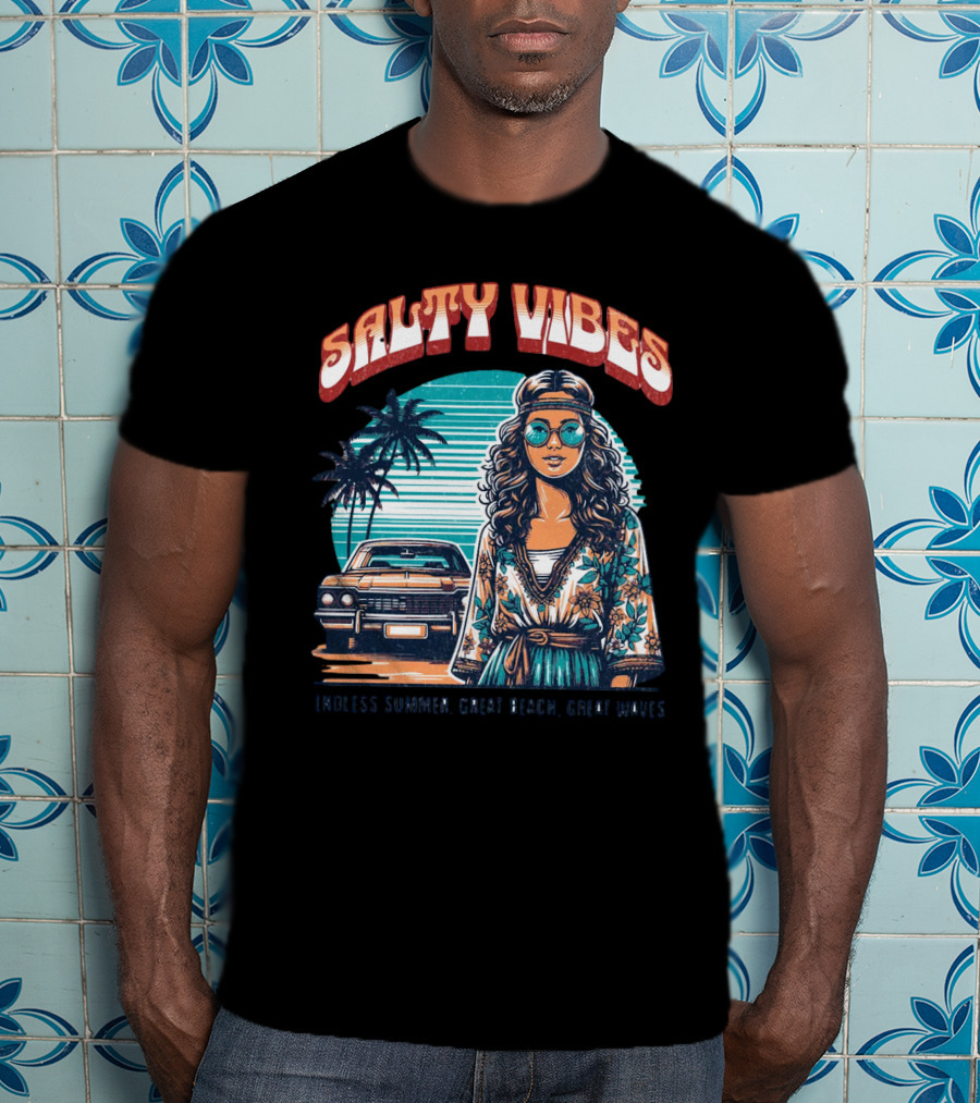 Salty Vibes Endless Summer Great Beach Great Waves T-Shirt