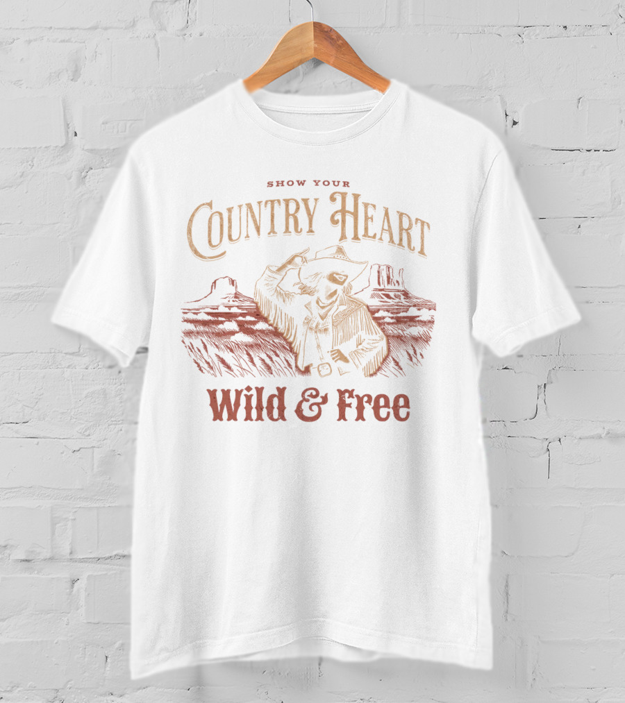 Show Your Country Heart Wild And Free T-Shirt