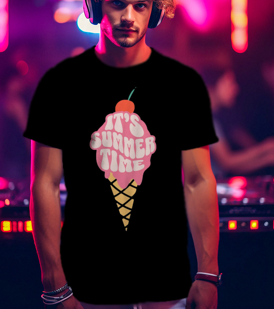It’s Summer Time Cherry Ice Cream Cone T-Shirt