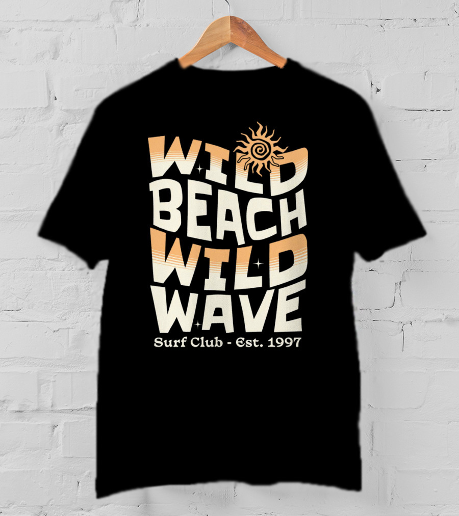 Wild Beach Wild Wave Surf Club Est. 1997 Vintage T-Shirt