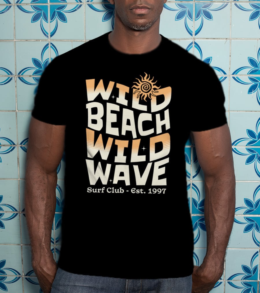 Wild Beach Wild Wave Surf Club Est. 1997 Vintage T-Shirt