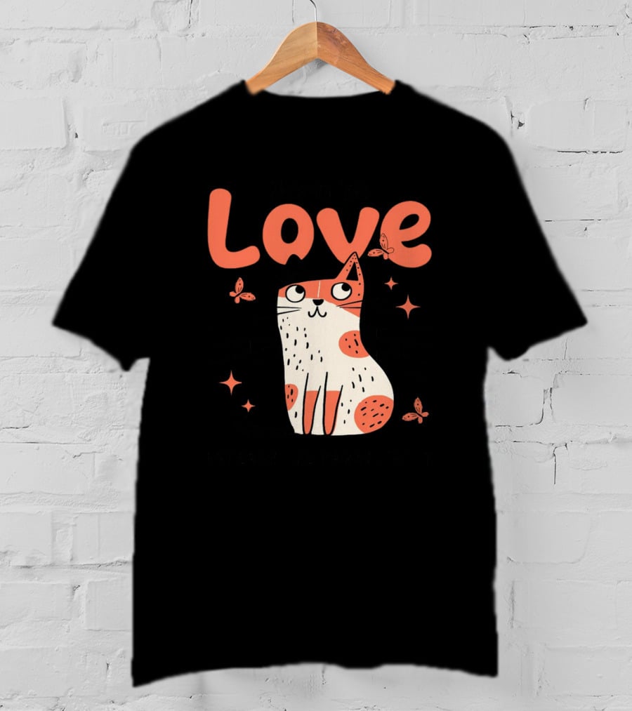 Born To Love Unleash The Pawsitivity Cat Butterflies T-Shirt