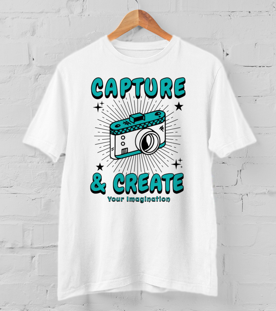 Capture And Create Your Imagination Camera T-Shirt