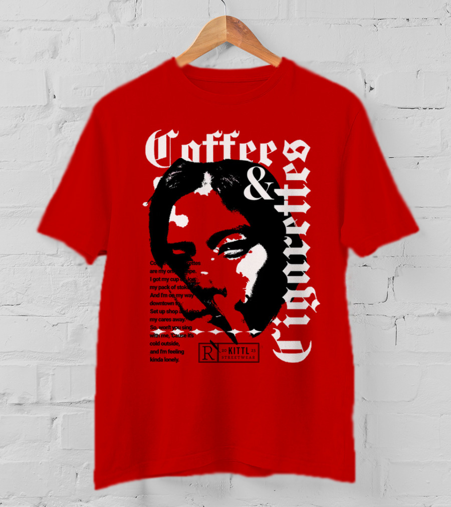 Coffee And Cigarettes By Kittl X Eachwayman T-Shirt
