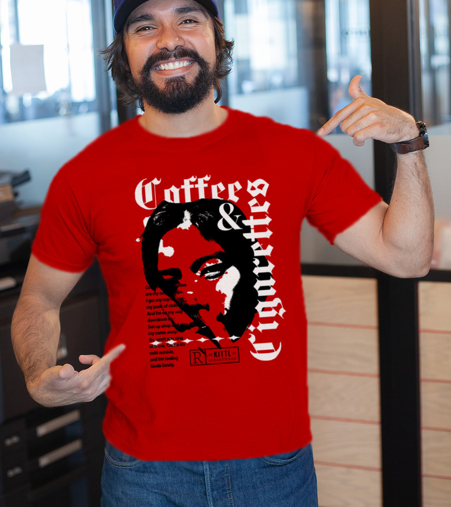 Coffee And Cigarettes By Kittl X Eachwayman T-Shirt