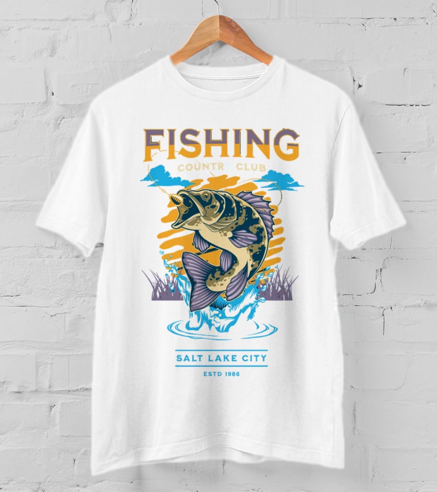 Fishing Country Club Salt Lake City Estd 1986 T-Shirt