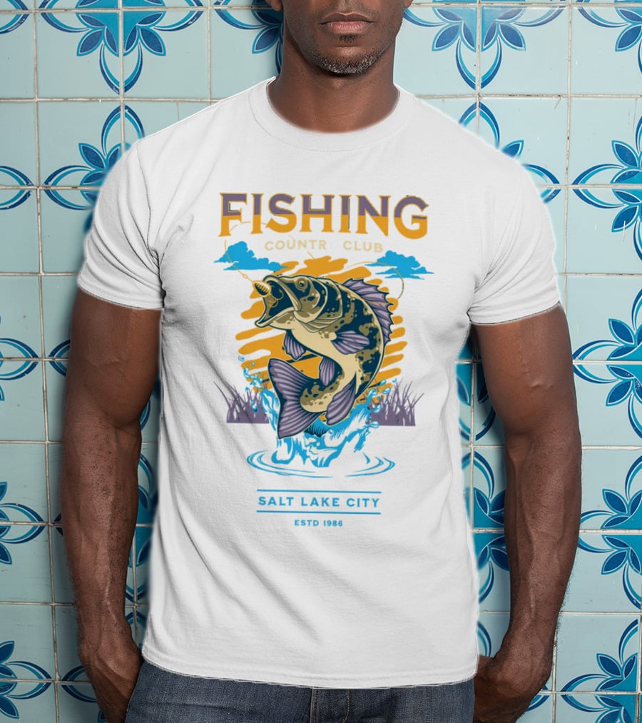 Fishing Country Club Salt Lake City Estd 1986 T-Shirt